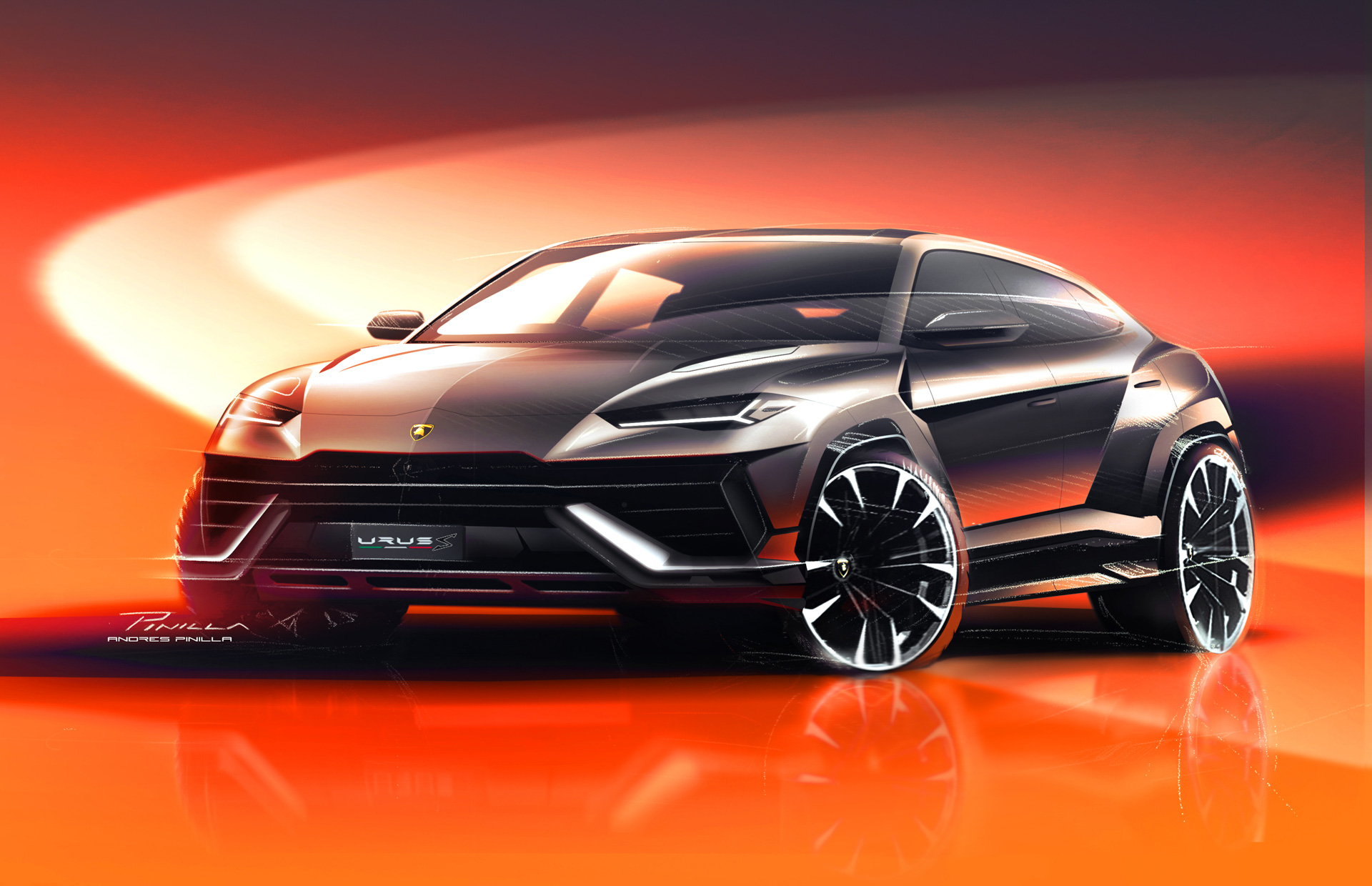 2023 Lamborghini Urus S Design Sketch Wallpapers #26 of 27