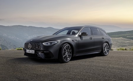 2023 Mercedes-AMG C 63 S E Performance Estate (Color: Graphite Grey Magno) Front Three-Quarter Wallpapers 450x275 (11)