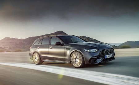 2023 Mercedes-AMG C 63 S E Performance Estate (Color: Graphite Grey Magno) Front Three-Quarter Wallpapers 450x275 (7)