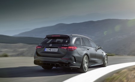 2023 Mercedes-AMG C 63 S E Performance Estate (Color: Graphite Grey Magno) Rear Wallpapers 450x275 (10)