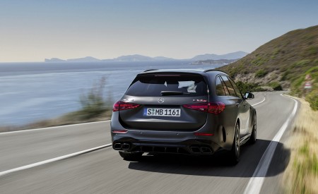 2023 Mercedes-AMG C 63 S E Performance Estate (Color: Graphite Grey Magno) Rear Wallpapers 450x275 (2)