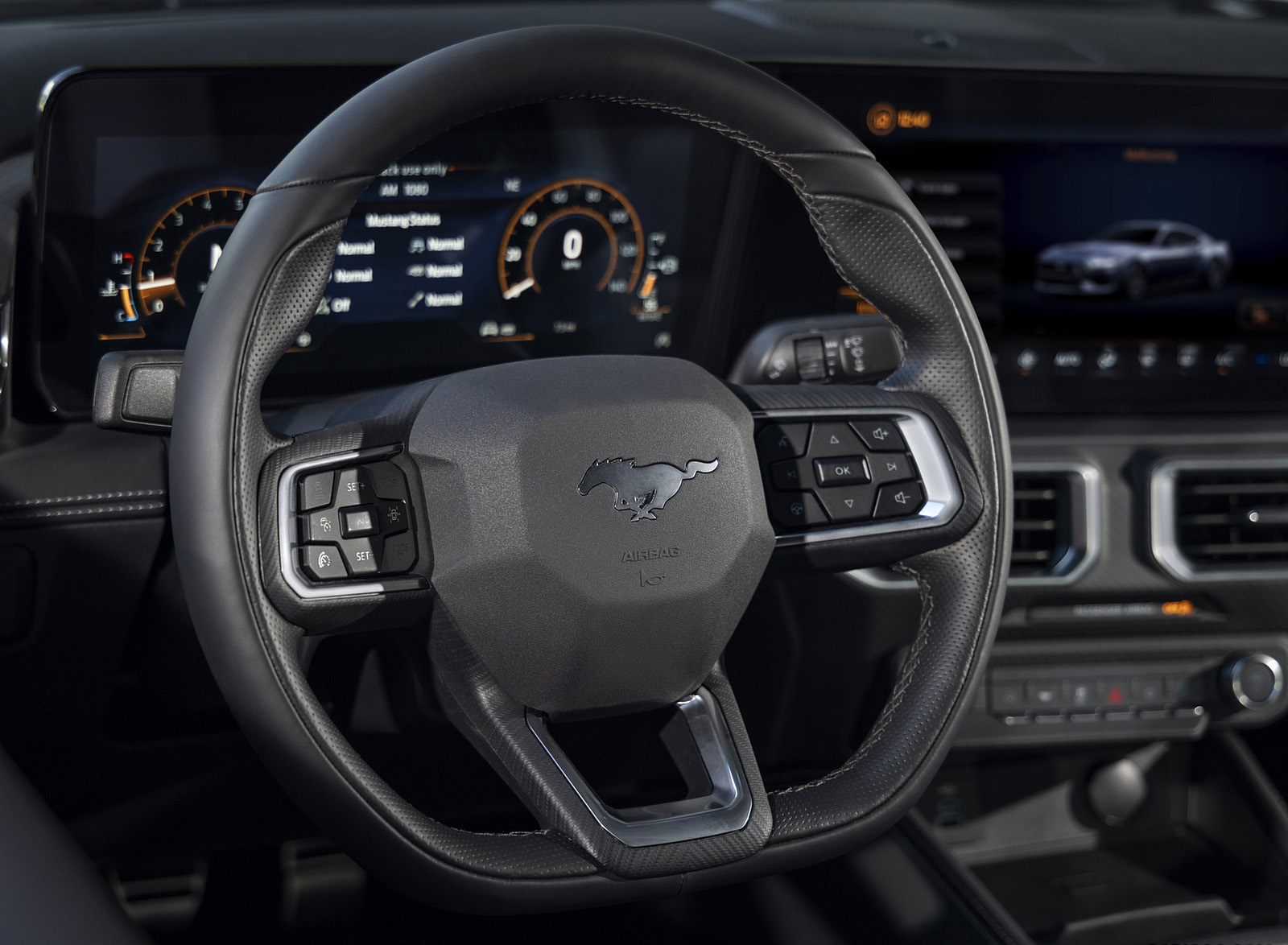 2024 Ford Mustang Interior Steering Wheel Wallpapers #10 of 10