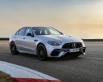 2023 Mercedes-AMG C 63 S E Performance Sedan (Color: High Tech Silver) Front Three-Quarter Wallpapers 150x120
