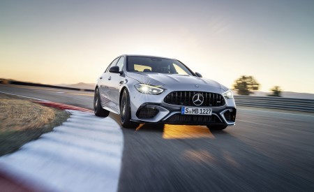 2023 Mercedes-AMG C 63 S E Performance Sedan (Color: High Tech Silver) Front Wallpapers 450x275 (9)