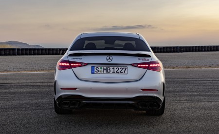 2023 Mercedes-AMG C 63 S E Performance Sedan (Color: High Tech Silver) Rear Wallpapers 450x275 (16)