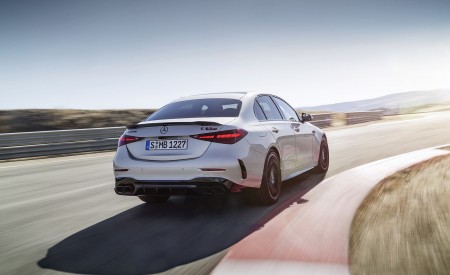 2023 Mercedes-AMG C 63 S E Performance Sedan (Color: High Tech Silver) Rear Wallpapers 450x275 (11)