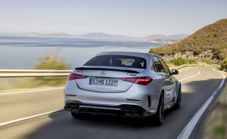 2023 Mercedes-AMG C 63 S E Performance Sedan (Color: High Tech Silver) Rear Wallpapers 450x275 (5)