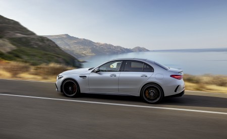 2023 Mercedes-AMG C 63 S E Performance Sedan (Color: High Tech Silver) Side Wallpapers 450x275 (6)