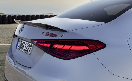 2023 Mercedes-AMG C 63 S E Performance Sedan (Color: High Tech Silver) Spoiler Wallpapers 450x275 (22)