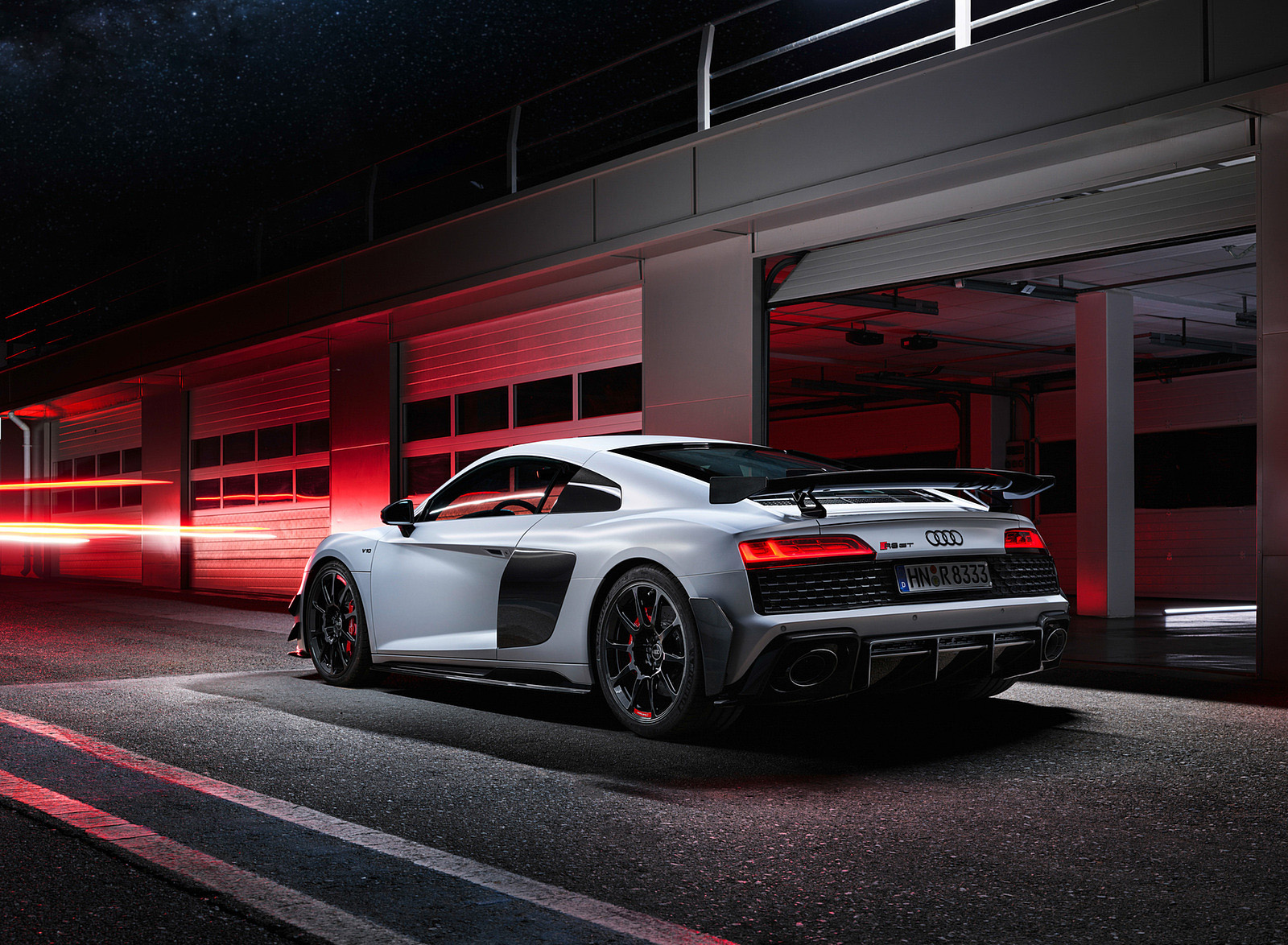 2023 Audi R8 Coupe V10 GT RWD (Color: Suzuka Grey) Rear Three-Quarter Wallpapers  #113 of 131