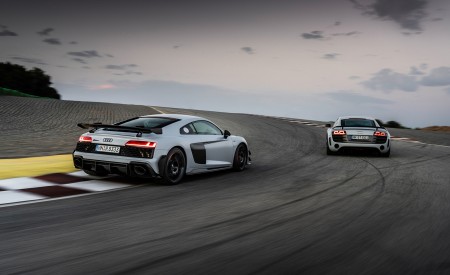 2023 Audi R8 Coupe V10 GT RWD (Color: Suzuka Grey) Rear Three-Quarter Wallpapers 450x275 (46)