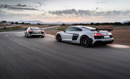 2023 Audi R8 Coupe V10 GT RWD (Color: Suzuka Grey) Rear Three-Quarter Wallpapers 450x275 (48)