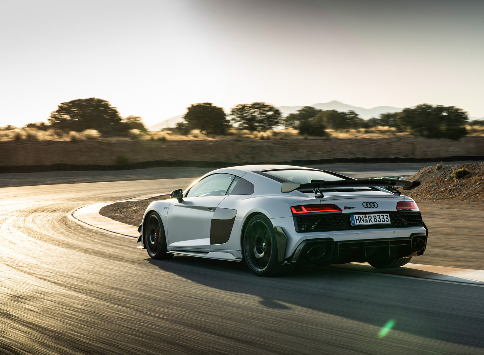 2023 Audi R8 Coupe V10 GT RWD (Color: Suzuka Grey) Rear Three-Quarter Wallpapers #8 of 131