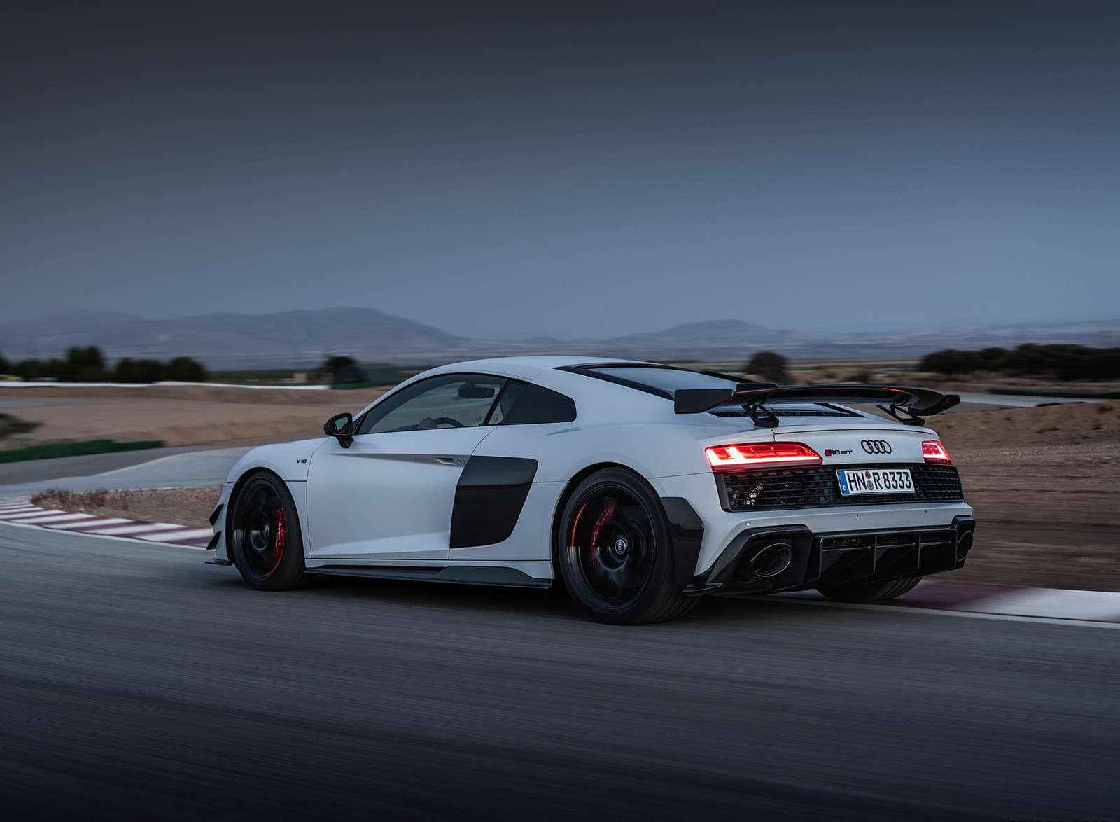 2023 Audi R8 Coupe V10 GT RWD (Color: Suzuka Grey) Rear Three-Quarter Wallpapers (4)