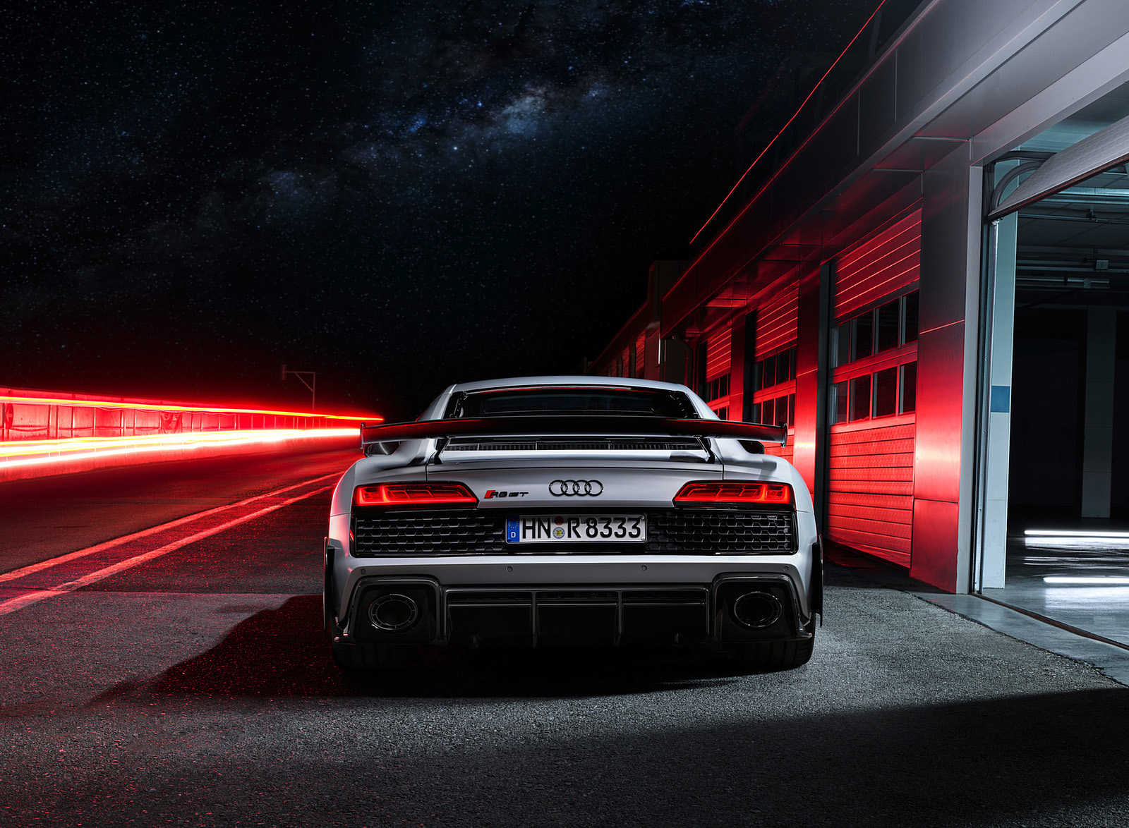 2023 Audi R8 Coupe V10 GT RWD (Color: Suzuka Grey) Rear Wallpapers #115 of 131