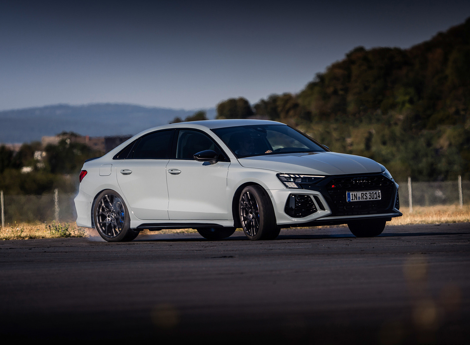2023 Audi RS 3 Sedan Performance Edition (Color: Arrow Gray Pearl Effect) Front Three-Quarter Wallpapers (4)