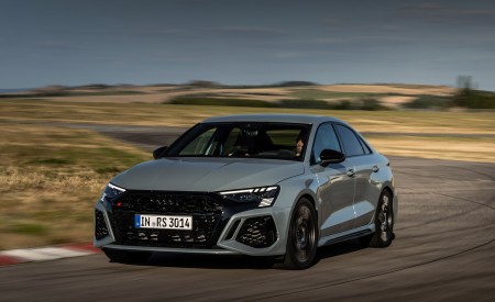 2023 Audi RS 3 Sedan Performance Edition (Color: Arrow Gray Pearl Effect) Front Wallpapers 450x275 (1)