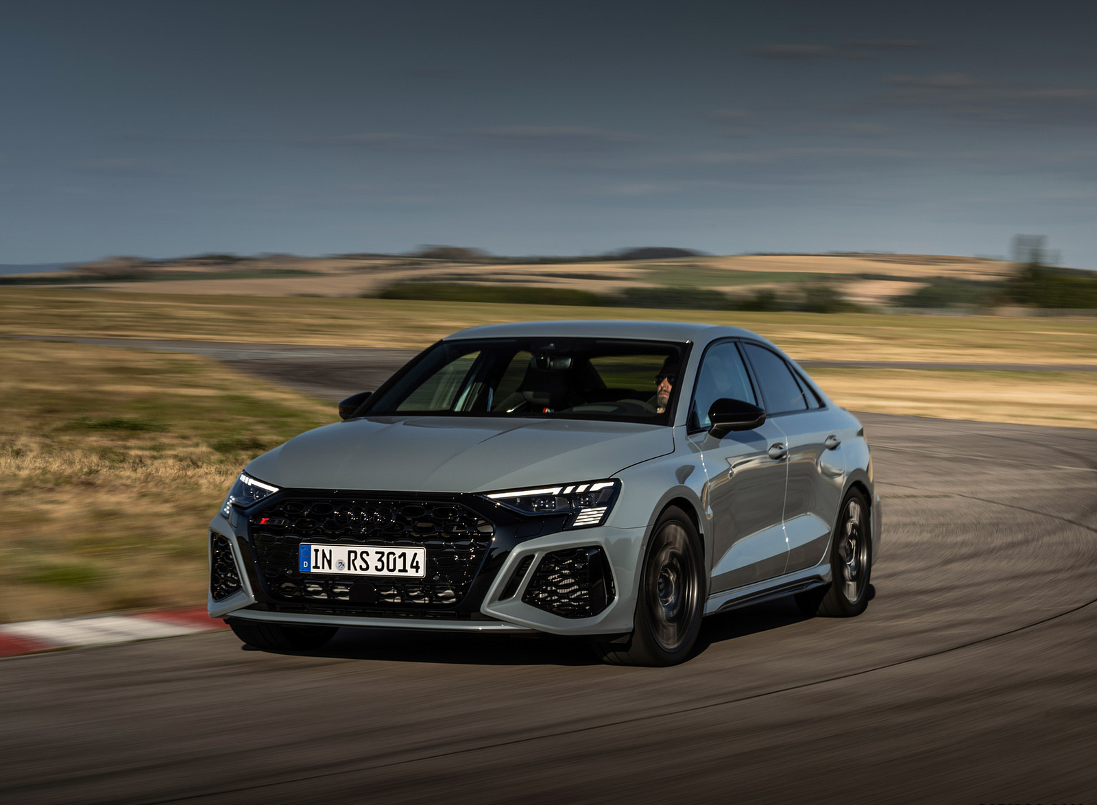 2023 Audi RS 3 Sedan Performance Edition (Color: Arrow Gray Pearl Effect) Front Wallpapers (1)