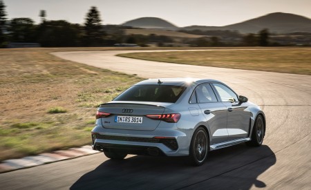 2023 Audi RS 3 Sedan Performance Edition (Color: Arrow Gray Pearl Effect) Rear Three-Quarter Wallpapers 450x275 (13)