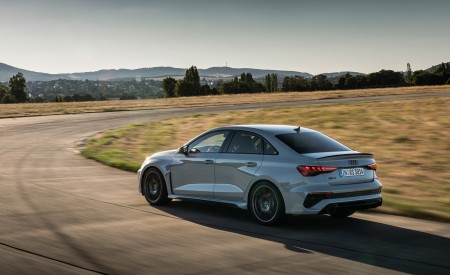 2023 Audi RS 3 Sedan Performance Edition (Color: Arrow Gray Pearl Effect) Rear Three-Quarter Wallpapers 450x275 (18)