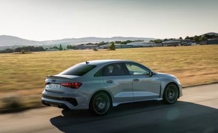2023 Audi RS 3 Sedan Performance Edition (Color: Arrow Gray Pearl Effect) Rear Three-Quarter Wallpapers 450x275 (16)