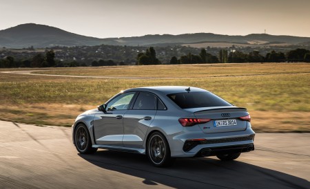 2023 Audi RS 3 Sedan Performance Edition (Color: Arrow Gray Pearl Effect) Rear Three-Quarter Wallpapers 450x275 (15)