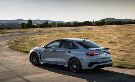 2023 Audi RS 3 Sedan Performance Edition (Color: Arrow Gray Pearl Effect) Rear Three-Quarter Wallpapers 450x275 (14)