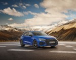 2023 Audi RS 3 Sportback Performance Edition (Color: Nogaro Blue Pearl Effect) Front Three-Quarter Wallpapers 150x120