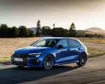 2023 Audi RS 3 Sportback Performance Edition (Color: Nogaro Blue Pearl Effect) Front Three-Quarter Wallpapers 150x120