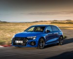 2023 Audi RS 3 Sportback Performance Edition (Color: Nogaro Blue Pearl Effect) Front Three-Quarter Wallpapers 150x120