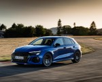 2023 Audi RS 3 Sportback Performance Edition (Color: Nogaro Blue Pearl Effect) Front Three-Quarter Wallpapers 150x120