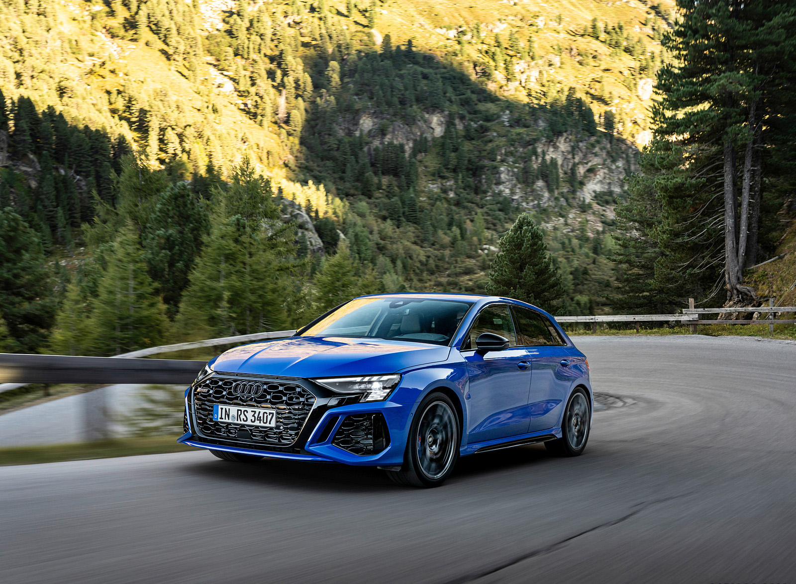 2023 Audi RS 3 Sportback Performance Edition (Color: Nogaro Blue Pearl Effect) Front Three-Quarter Wallpapers (6)