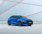 2023 Audi RS 3 Sportback Performance Edition (Color: Nogaro Blue Pearl Effect) Front Three-Quarter Wallpapers 150x120