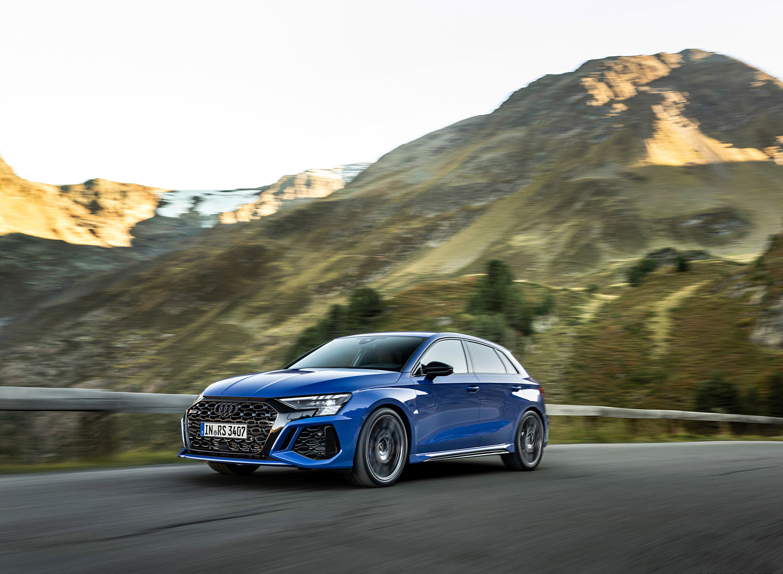 2023 Audi RS 3 Sportback Performance Edition (Color: Nogaro Blue Pearl Effect) Front Three-Quarter Wallpapers #8 of 124