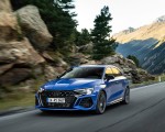 2023 Audi RS 3 Sportback Performance Edition (Color: Nogaro Blue Pearl Effect) Front Three-Quarter Wallpapers 150x120