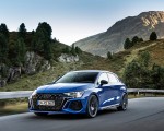 2023 Audi RS 3 Sportback Performance Edition (Color: Nogaro Blue Pearl Effect) Front Three-Quarter Wallpapers 150x120