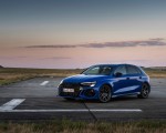 2023 Audi RS 3 Sportback Performance Edition (Color: Nogaro Blue Pearl Effect) Front Three-Quarter Wallpapers 150x120