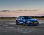 2023 Audi RS 3 Sportback Performance Edition (Color: Nogaro Blue Pearl Effect) Front Three-Quarter Wallpapers 150x120