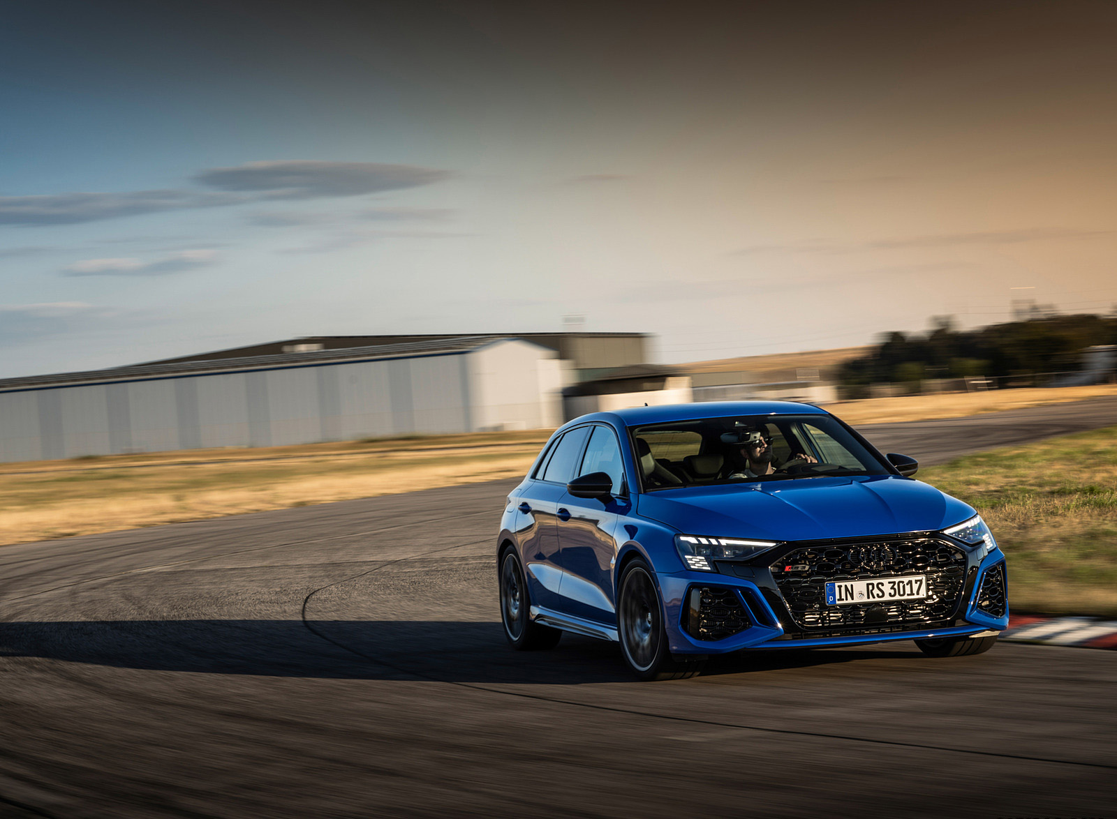 2023 Audi RS 3 Sportback Performance Edition (Color: Nogaro Blue Pearl Effect) Front Three-Quarter Wallpapers #29 of 124