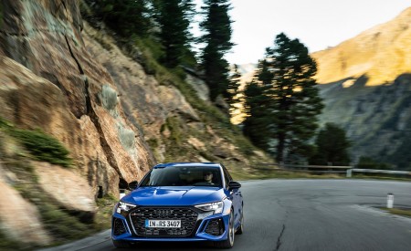 2023 Audi RS 3 Sportback Performance Edition (Color: Nogaro Blue Pearl Effect) Front Wallpapers 450x275 (9)