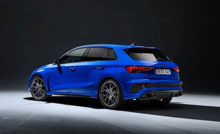 2023 Audi RS 3 Sportback Performance Edition (Color: Nogaro Blue Pearl Effect) Rear Three-Quarter Wallpapers 450x275 (89)