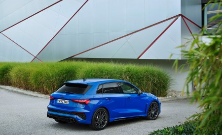 2023 Audi RS 3 Sportback Performance Edition (Color: Nogaro Blue Pearl Effect) Rear Three-Quarter Wallpapers 450x275 (79)