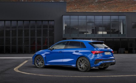 2023 Audi RS 3 Sportback Performance Edition (Color: Nogaro Blue Pearl Effect) Rear Three-Quarter Wallpapers 450x275 (75)