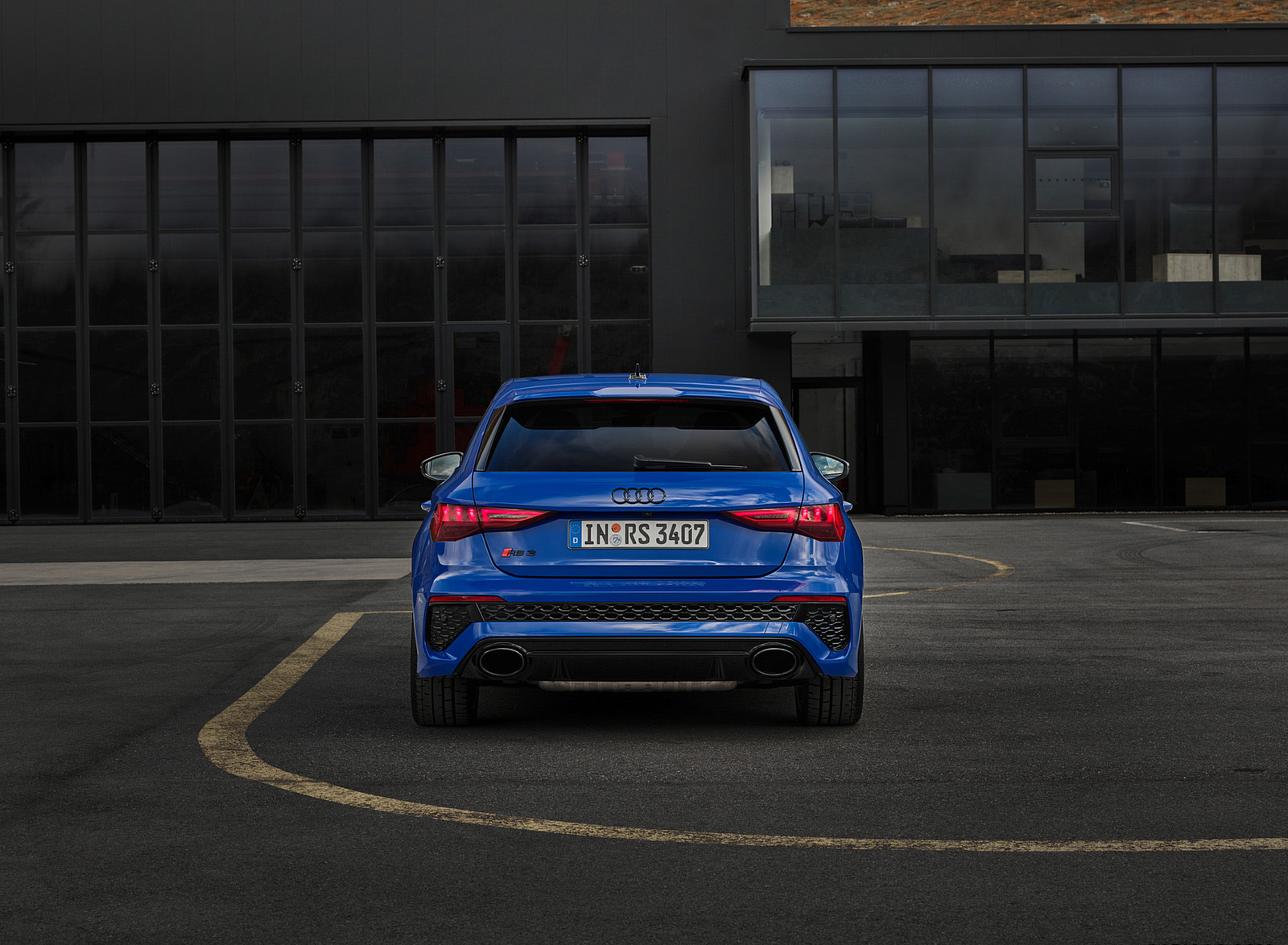 2023 Audi RS 3 Sportback Performance Edition (Color: Nogaro Blue Pearl Effect) Rear Wallpapers #76 of 124
