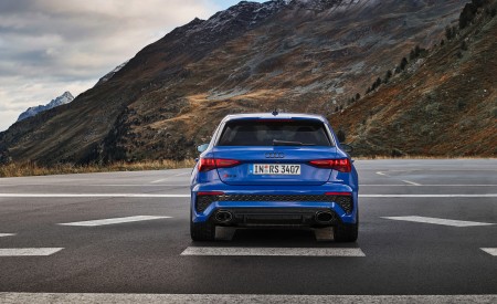 2023 Audi RS 3 Sportback Performance Edition (Color: Nogaro Blue Pearl Effect) Rear Wallpapers 450x275 (63)