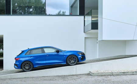 2023 Audi RS 3 Sportback Performance Edition (Color: Nogaro Blue Pearl Effect) Side Wallpapers 450x275 (82)