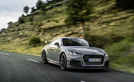 2023 Audi TT RS Coupé Iconic Edition (Color: Nardo Grey) Front Three-Quarter Wallpapers 450x275 (4)