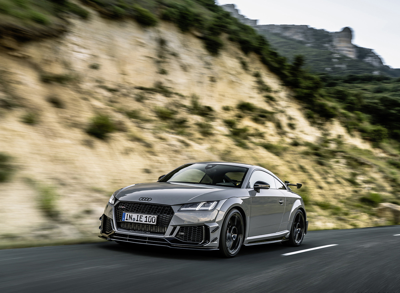 2023 Audi TT RS Coupé Iconic Edition (Color: Nardo Grey) Front Three-Quarter Wallpapers (1)