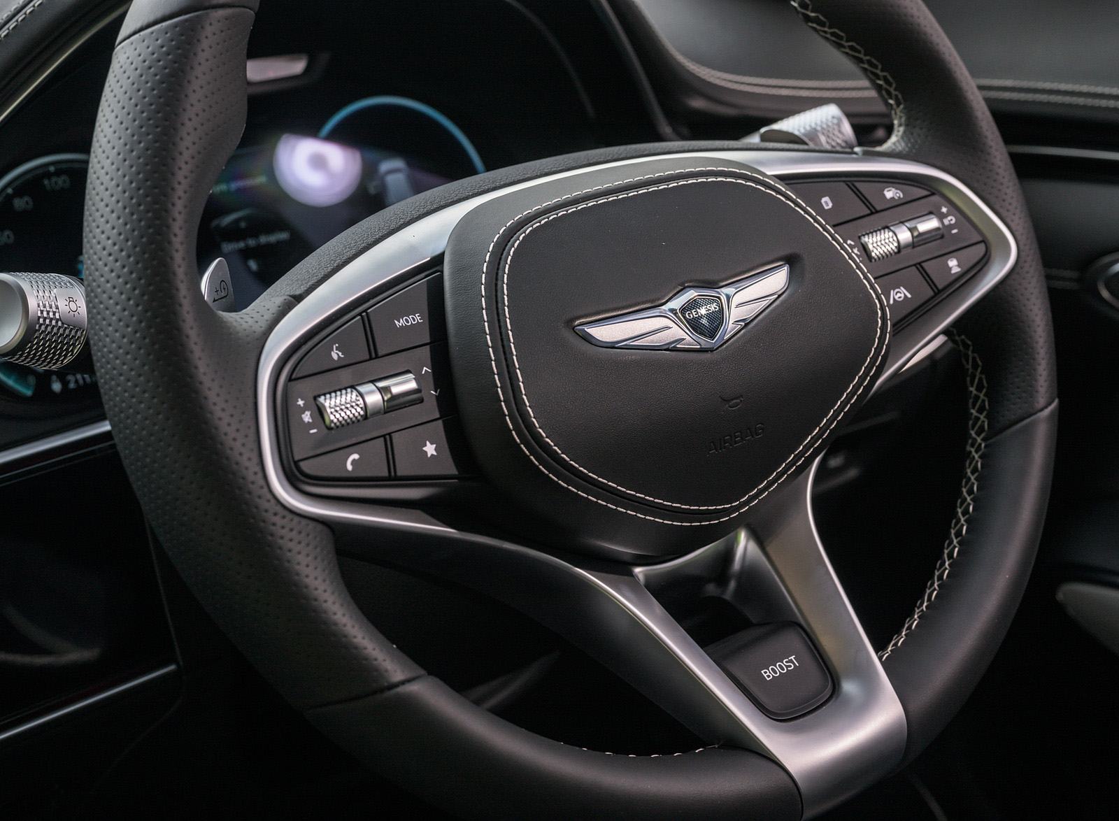 2023 Genesis Electrified GV70 (UK-Spec) Interior Steering Wheel Wallpapers #79 of 106