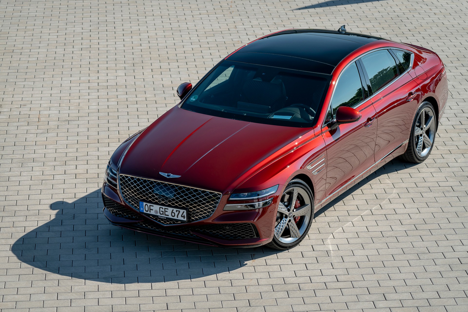 2023 Genesis G80 Sport Line Front Three-Quarter Wallpapers (1). Download Wallpaper